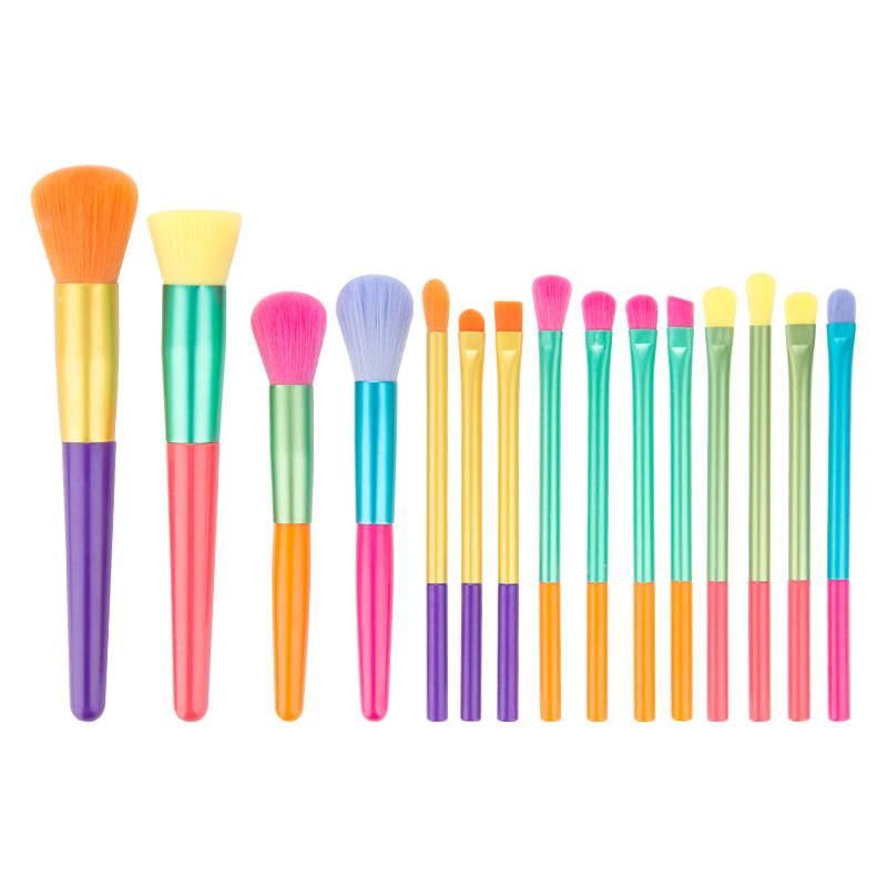 15PCS COLORED MAKEUP BRU···
